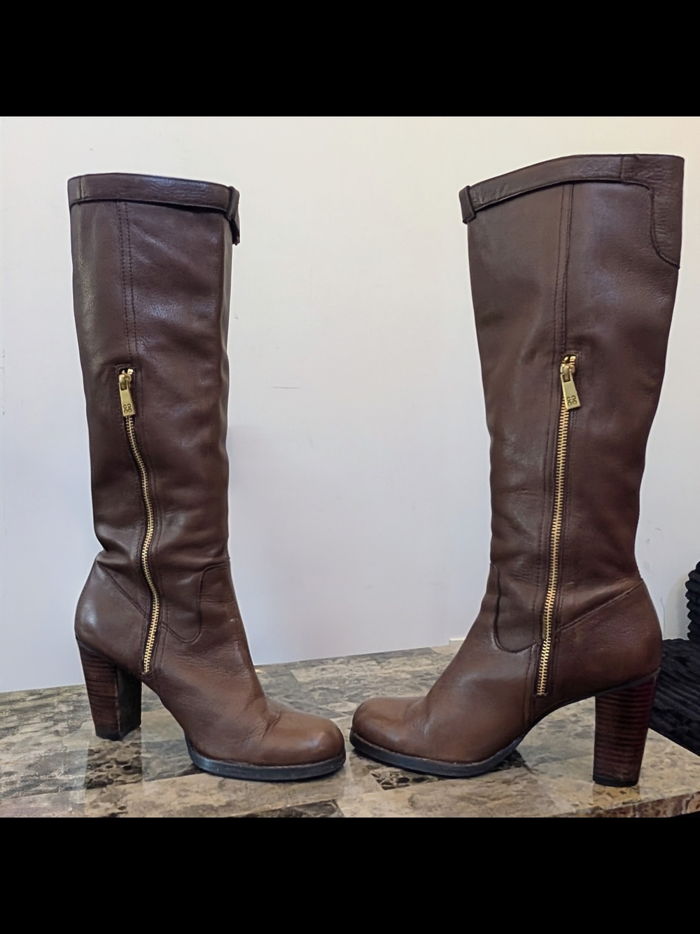Coach Kaylie Brown Leather Boots size 9.5